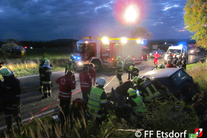 Schwerer Verkehrsunfall auf der B34