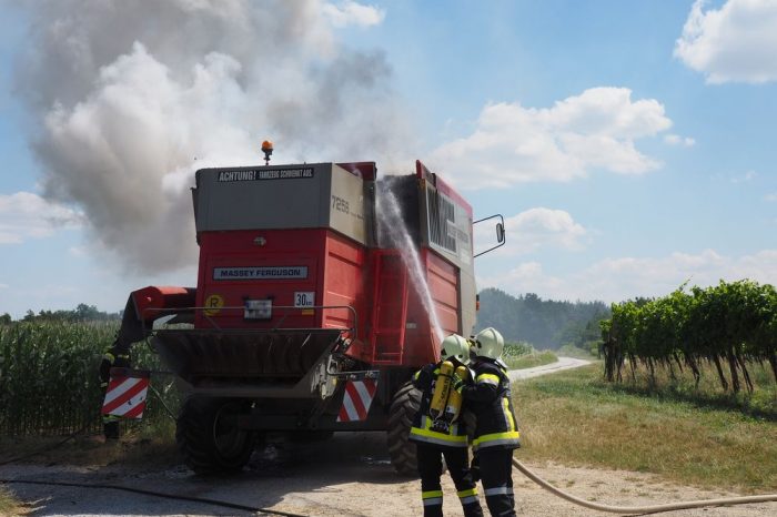 Mähdrescherbrand in Reith